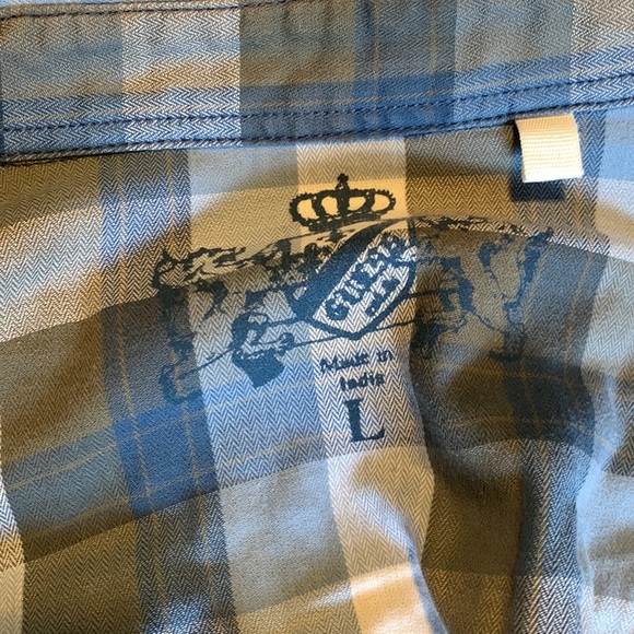 Guess brand western style plaid shirt with embroidered yoke and shoulders - Picture 5 of 8